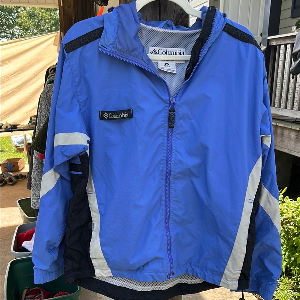 Columbia Two-Tone Blue and White Windbreaker